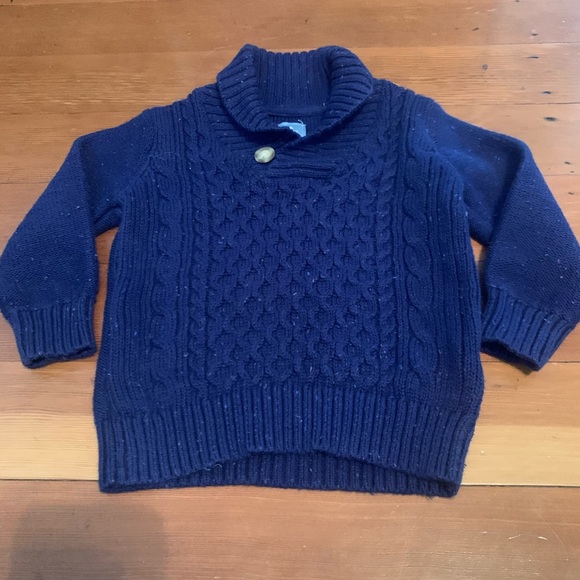 GAP boys toddler pullover sweater 18-24m cable - Picture 2 of 5